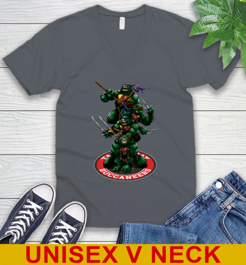 NFL Football Tampa Bay Buccaneers Teenage Mutant Ninja Turtles Shirt V-Neck T-Shirt 5