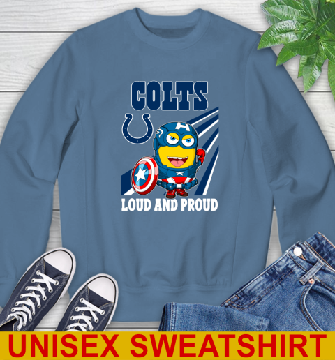 NFL Football Indianapolis Colts Captain America Marvel Avengers Minion Shirt Sweatshirt 10
