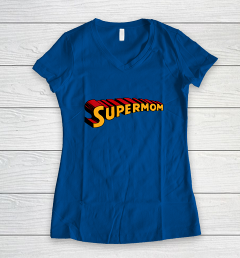 Super mom Superhero Mom for Super Mom Women's V-Neck T-Shirt 9
