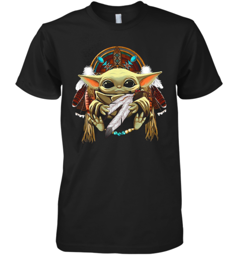 Baby Yoda Native American Premium Men's T-Shirt