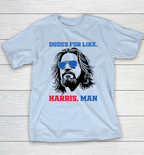 Dudes For Like Harris, Man White Dude For Kamala Harris 2024 Youth T-Shirt 5