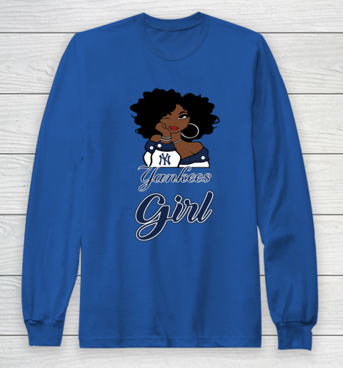 New York Yankeess Girl MLB Long Sleeve T-Shirt 9