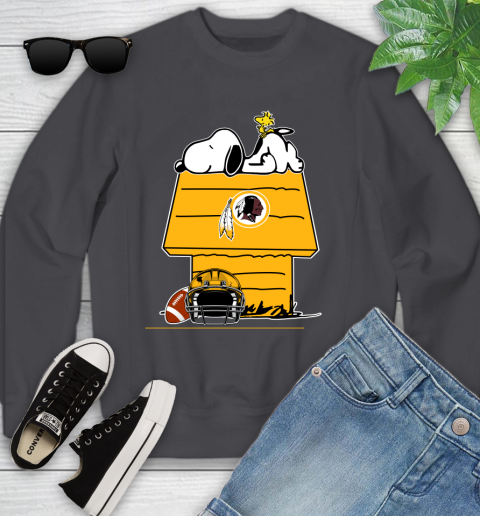 Washington Redskins NFL Football Snoopy Woodstock The Peanuts Movie Youth Sweatshirt 6