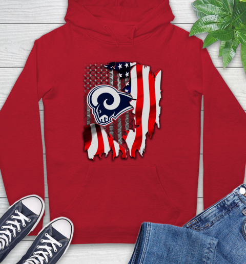 Los Angeles Rams NFL Football American Flag Hoodie 10