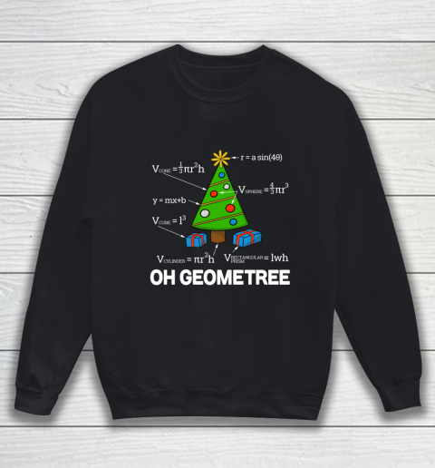 Funny Math Geometry Christmas Tree Teacher Sweatshirt