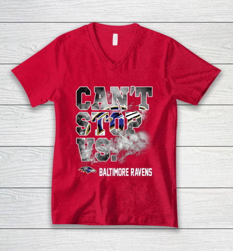 NFL Baltimore Ravens Can't Stop Vs V-Neck T-Shirt 6
