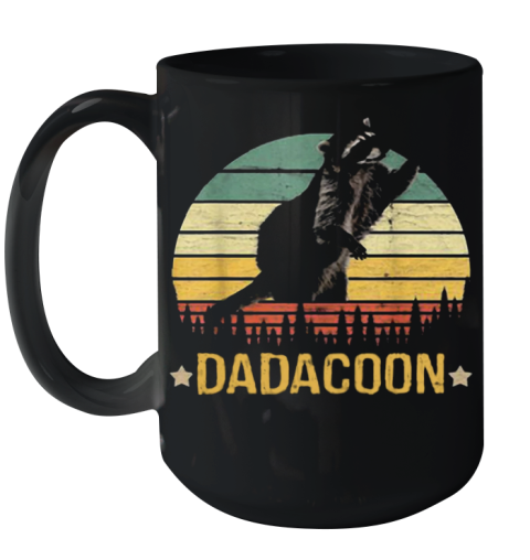 Beautiful Dadacoon Raccoon Fathers Day 2020 Sunset Ceramic Mug 15oz