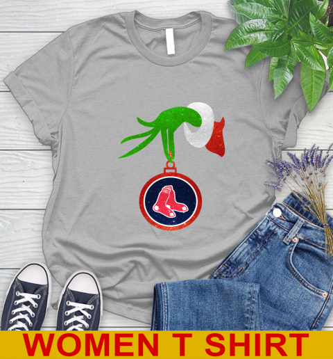 Boston Red Sox Grinch Merry Christmas MLB Baseball Women's T-Shirt 5