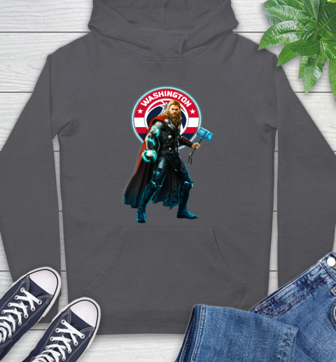 NBA Thor Avengers Endgame Basketball Washington Wizards Hoodie 7
