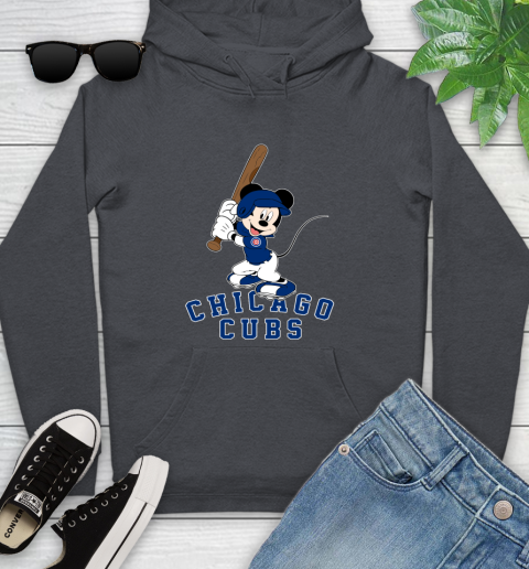 MLB Baseball Chicago Cubs Cheerful Mickey Mouse Shirt Youth Hoodie