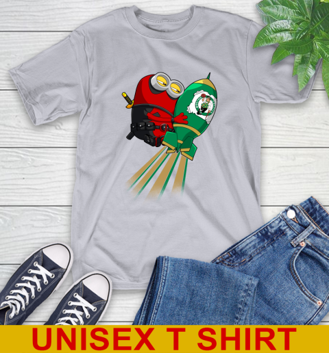 NBA Basketball Boston Celtics Deadpool Minion Marvel Shirt T-Shirt 5
