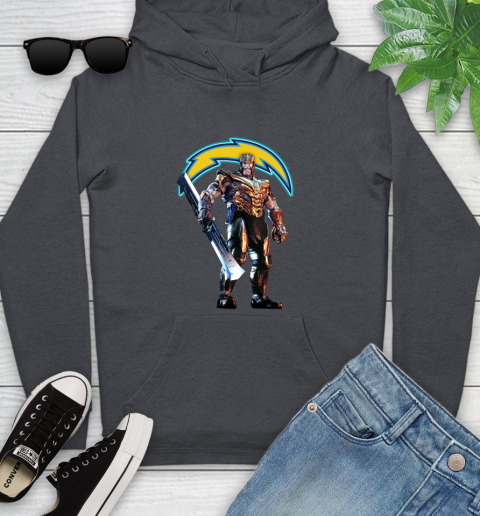 NFL Thanos Gauntlet Avengers Endgame Football San Diego Chargers Youth Hoodie 8