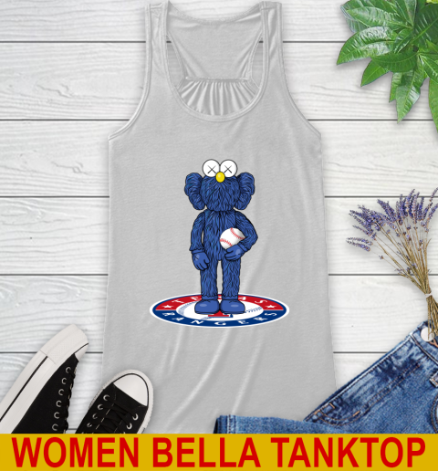 MLB Baseball Texas Rangers Kaws Bff Blue Figure Shirt Racerback Tank