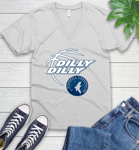 NBA Minnesota Timberwolves Dilly Dilly Basketball Sports V-Neck T-Shirt