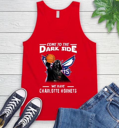 NBA Come To The Dark Side We Have Charlotte Hornets Star Wars Darth Vader Basketball Tank Top 5