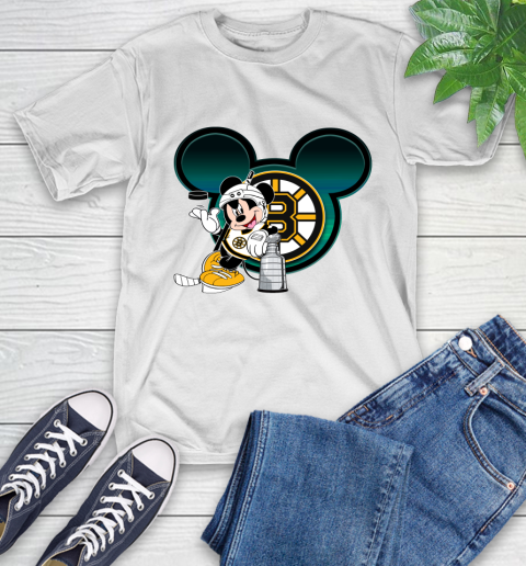 NHL Boston Bruins Stanley Cup Mickey Mouse Disney Hockey T Shirt T-Shirt