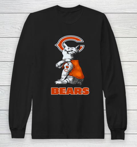 NFL Football My Cat Loves Chicago Bears Long Sleeve T-Shirt