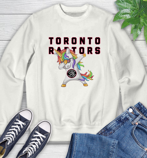 Toronto Raptors NBA Basketball Funny Unicorn Dabbing Sports Sweatshirt