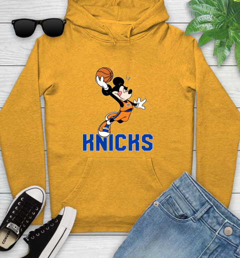NBA Basketball New York Knicks Cheerful Mickey Mouse Shirt Youth Hoodie 3