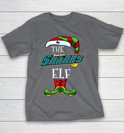 San Jose Sharks Christmas ELF Funny NHL Youth T-Shirt 5