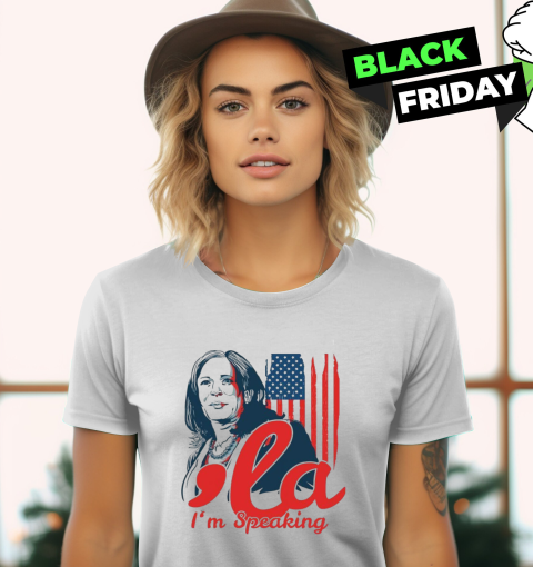 Vote Kamala Harris, Comma La, I am Speaking Women's T-Shirt