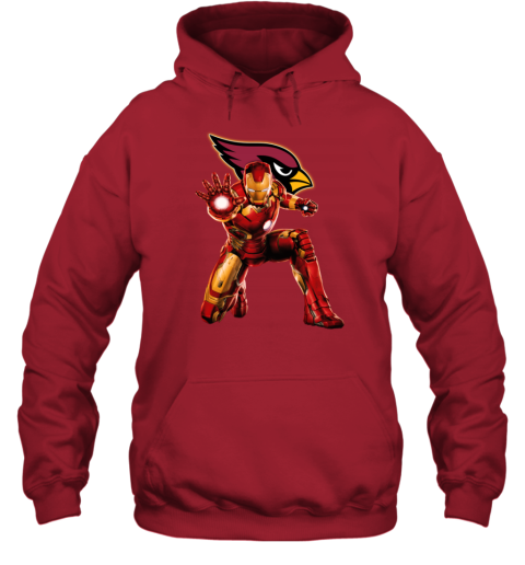 NFL Iron Man Arizona Cardinals Hoodie jv4t nfl iron man arizona cardinals hoodie 23 front red