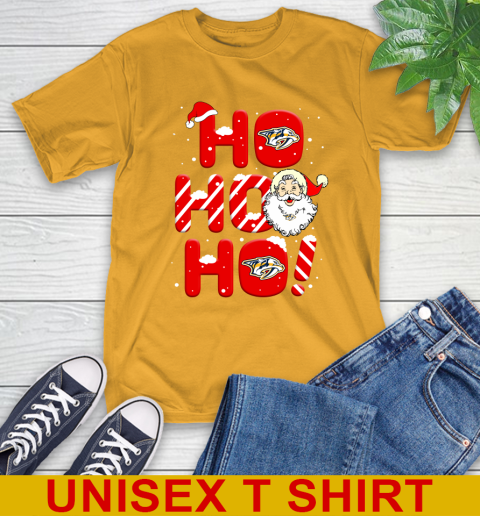 Nashville Predators NHL Hockey Ho Ho Ho Santa Claus Merry Christmas Shirt T-Shirt 2