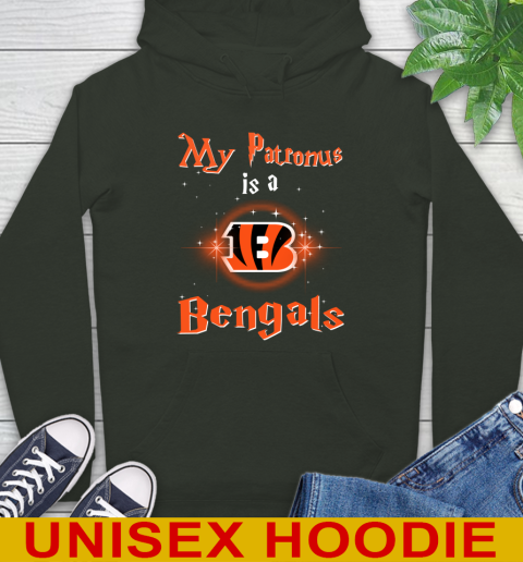 NFL Football Harry Potter My Patronus Is A Cincinnati Bengals Hoodie 12