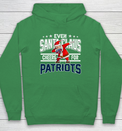 New England Patriots Even Santa Claus Cheers For Christmas NFL Hoodie 5
