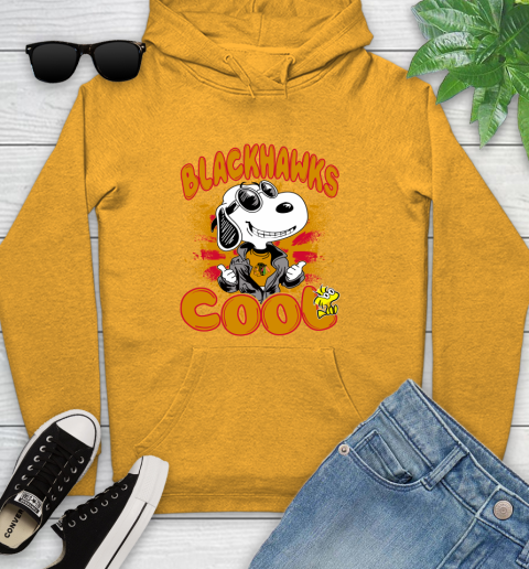 NHL Hockey Chicago Blackhawks Cool Snoopy Shirt Youth Hoodie 2