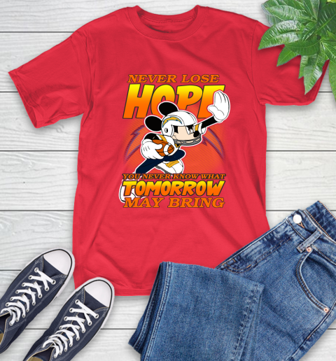 Los Angeles Chargers NFL Football Mickey Disney Never Lose Hope T-Shirt 11