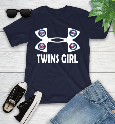 MLB Minnesota Twins Girl Under Armour Baseball Sports Youth T-Shirt 2