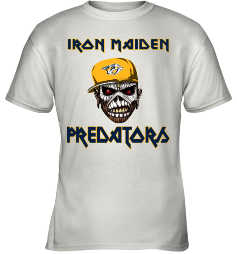 NHL Nashville Predators Iron Maiden Rock Band Music Hockey Sports GFyJ6Z4M0Xm youth t shirt 26 95 151514 front white