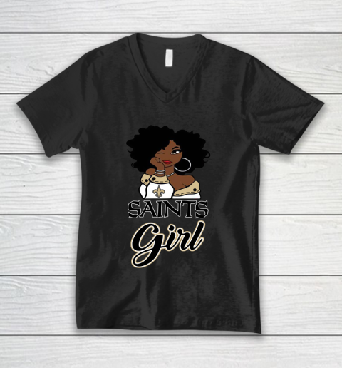 New Orleans Saints Girl NFL V-Neck T-Shirt