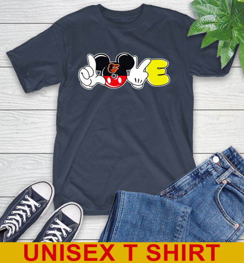 Baltimore Orioles MLB Baseball Love Mickey Disney Sports T-Shirt 4
