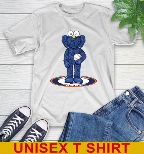 MLB Baseball San Diego Padres Kaws Bff Blue Figure Shirt T-Shirt