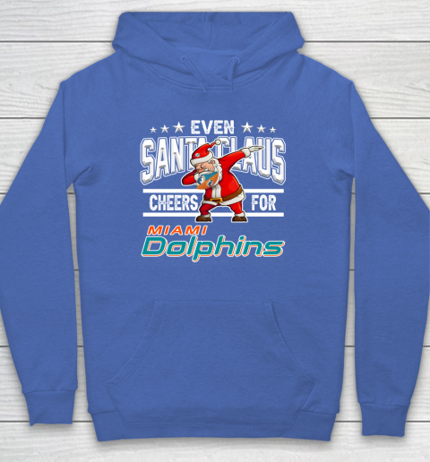 Miami Dolphins Even Santa Claus Cheers For Christmas NFL Hoodie 6