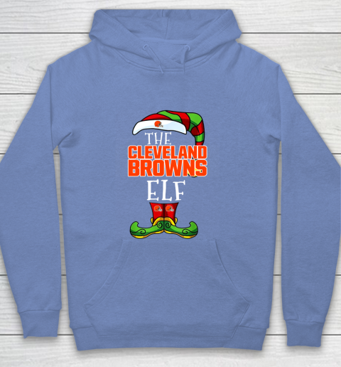 Cleveland Browns Christmas ELF Funny NFL Youth Hoodie 8
