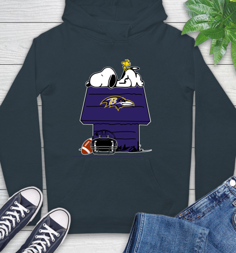 Baltimore Ravens NFL Football Snoopy Woodstock The Peanuts Movie Hoodie 7