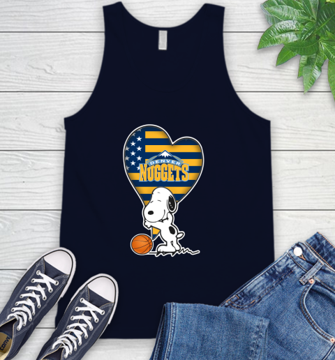 Denver Nuggets NBA Basketball The Peanuts Movie Adorable Snoopy Tank Top 3