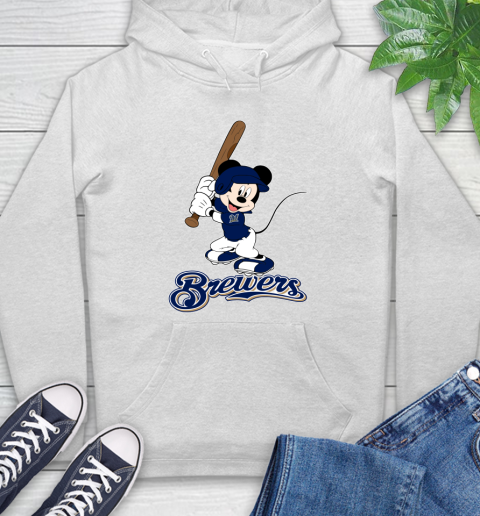 MLB Baseball Milwaukee Brewers Cheerful Mickey Mouse Shirt Hoodie 2