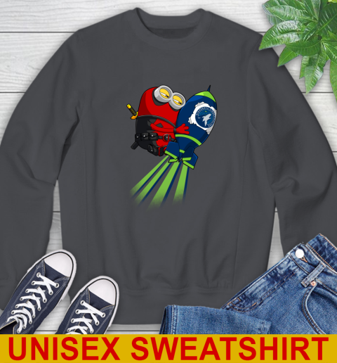 NBA Basketball Minnesota Timberwolves Deadpool Minion Marvel Shirt Sweatshirt 7