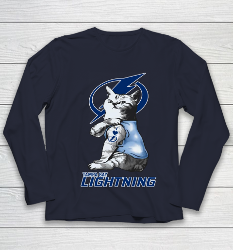 NHL My Cat Loves Tampa Bay Lightning Hockey Youth Long Sleeve 2