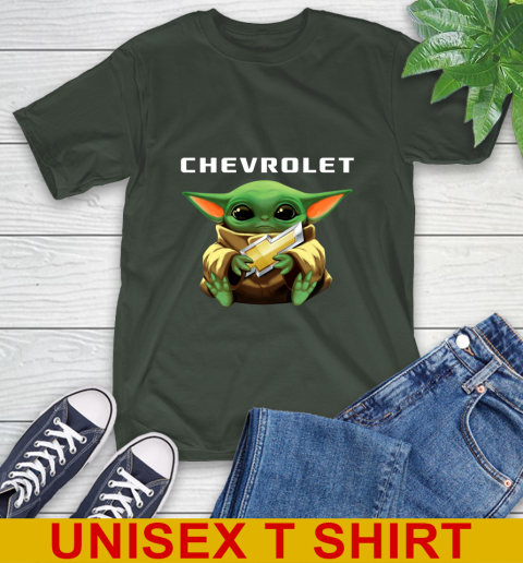Star Wars Baby Yoda Hugs Chevrolet Car Shirt 6