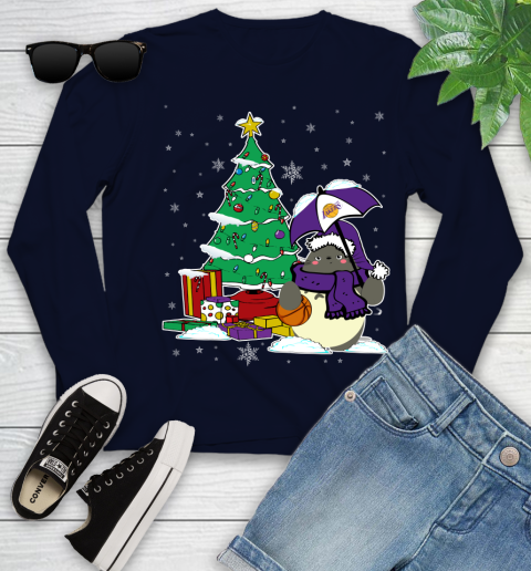 Los Angeles Lakers NBA Basketball Cute Tonari No Totoro Christmas Sports (1) Youth Long Sleeve 2