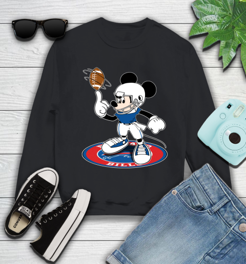 NFL Football Buffalo Bills Cheerful Mickey Disney Shirt Youth Sweatshirt