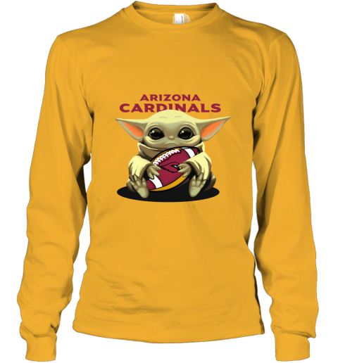 Baby Yoda Loves The Arizona Cardinals 30xf baby yoda loves the arizona cardinals long sleeve tee 14 front gold