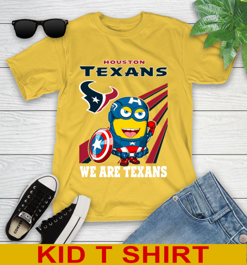 NFL Football Houston Texans Captain America Marvel Avengers Minion Shirt Youth T-Shirt 9