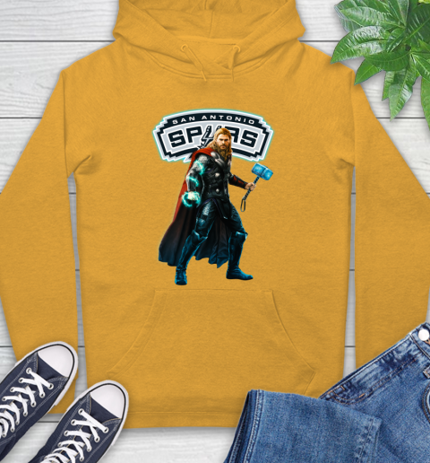 NBA Thor Avengers Endgame Basketball San Antonio Spurs Hoodie 3