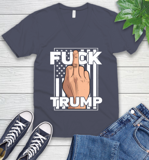Fuck Trump Middle Finger Anti Republican T Shirt 52